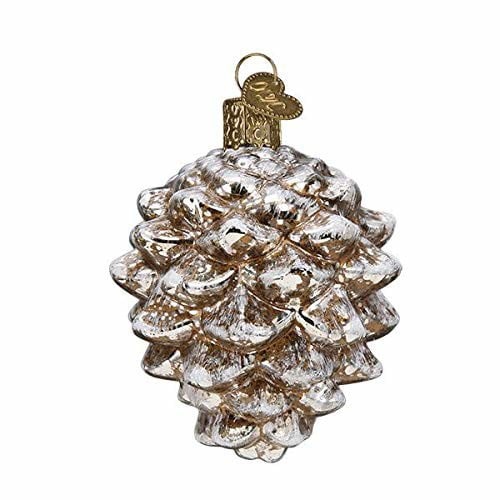 Pinecone Glass Christmas Ornament Artisan Glass Collection by Seasons Designs 